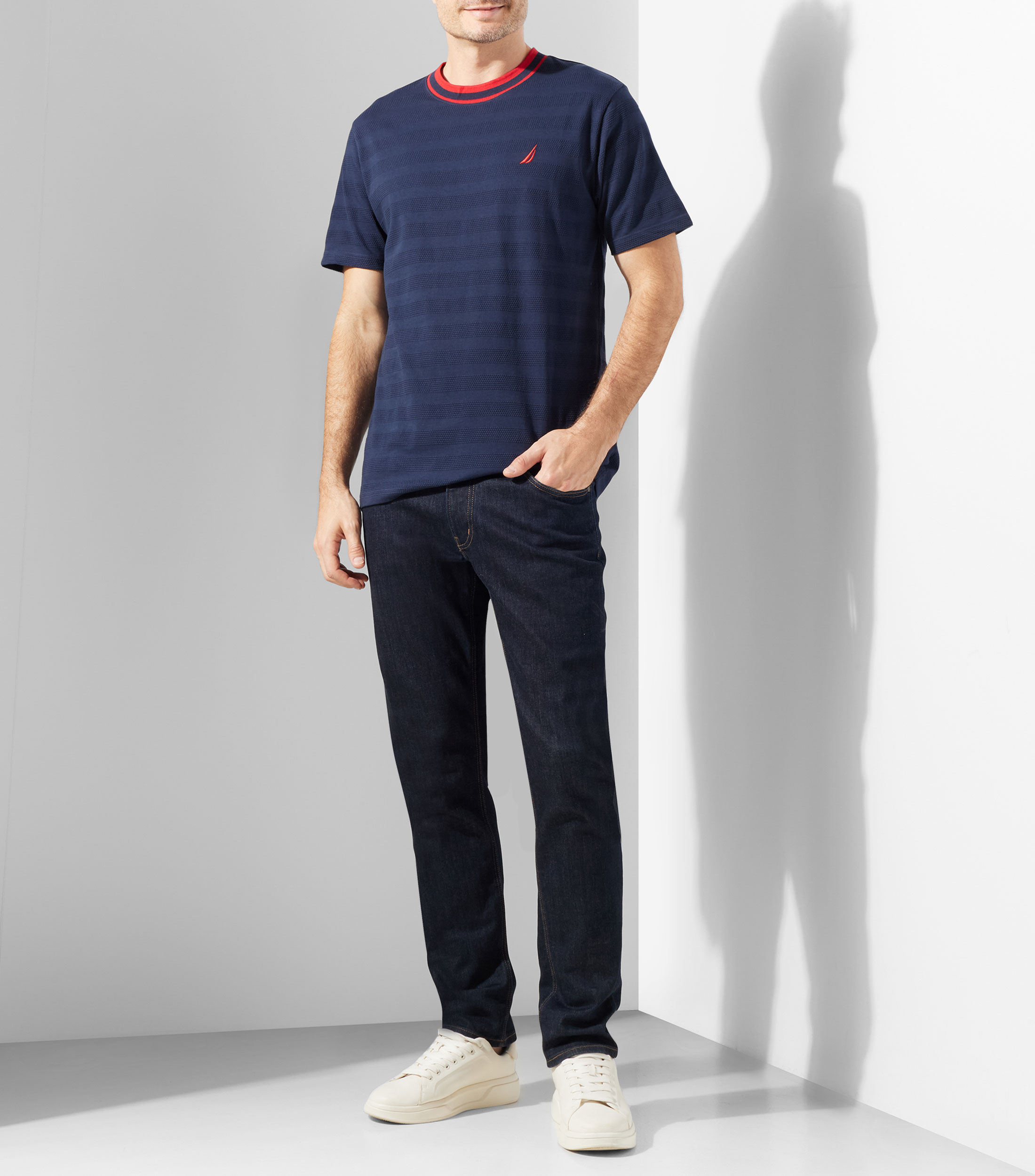 Playera cuello redondo manga corta lisa Hombre